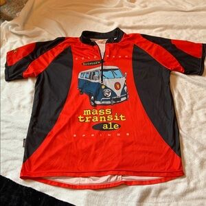 Primal cycling Jersey Mass Transit Ale Volkswagen bus Vanagon size XL RED BLACK